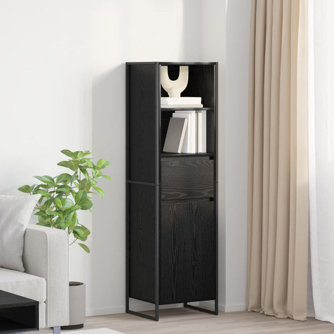 Borough Wharf 43cm Sideboard Black Oak 150.5cm H X 43cm W X 36cm D