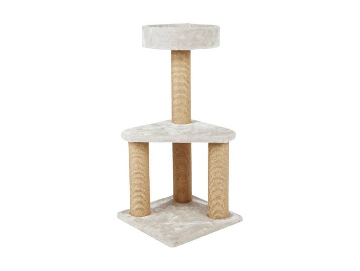 Kratzbaum TRIXIE Ivan 82 cm , beige (hellgrau), B:41,8cm H:82cm T:39,8cm, Holz, Jute, Plüsch, Sisal, Kratzbäume, Kratzbaum