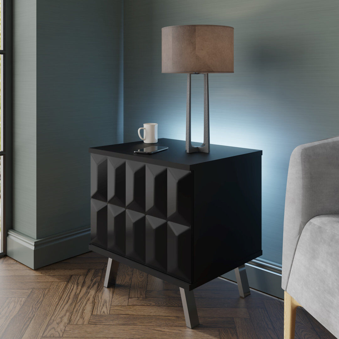 Frank Olsen ELEVATE End Table Black 52cm H X 50cm W X 40cm D