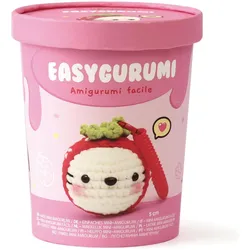 Creative Graine Easygurumi Häkelset Erdbeere - inkl. Nadel und Garn, Handarbeitsset, Mehrfarbig