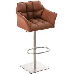 CLP Barhocker Damaso E   Farbe: hellbraun, Gestell Farbe: edelstahl