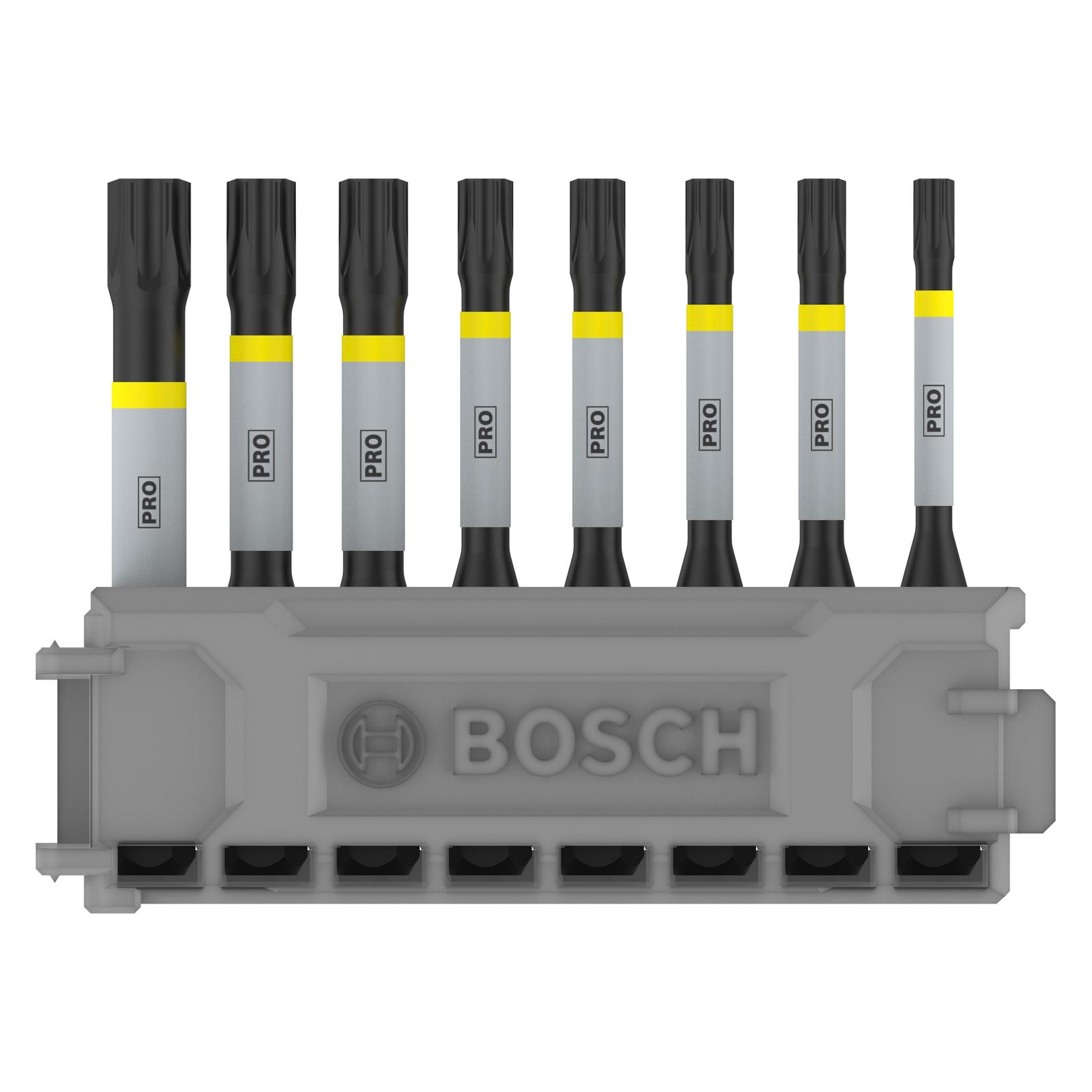 Bosch Professional Zubehör PRO Torx Impact Bit, T15, T20(x2), T25(x2), T30(x2), T40, 55 mm, 8-tlg. (Innensechsrund TX) (2608522329)
