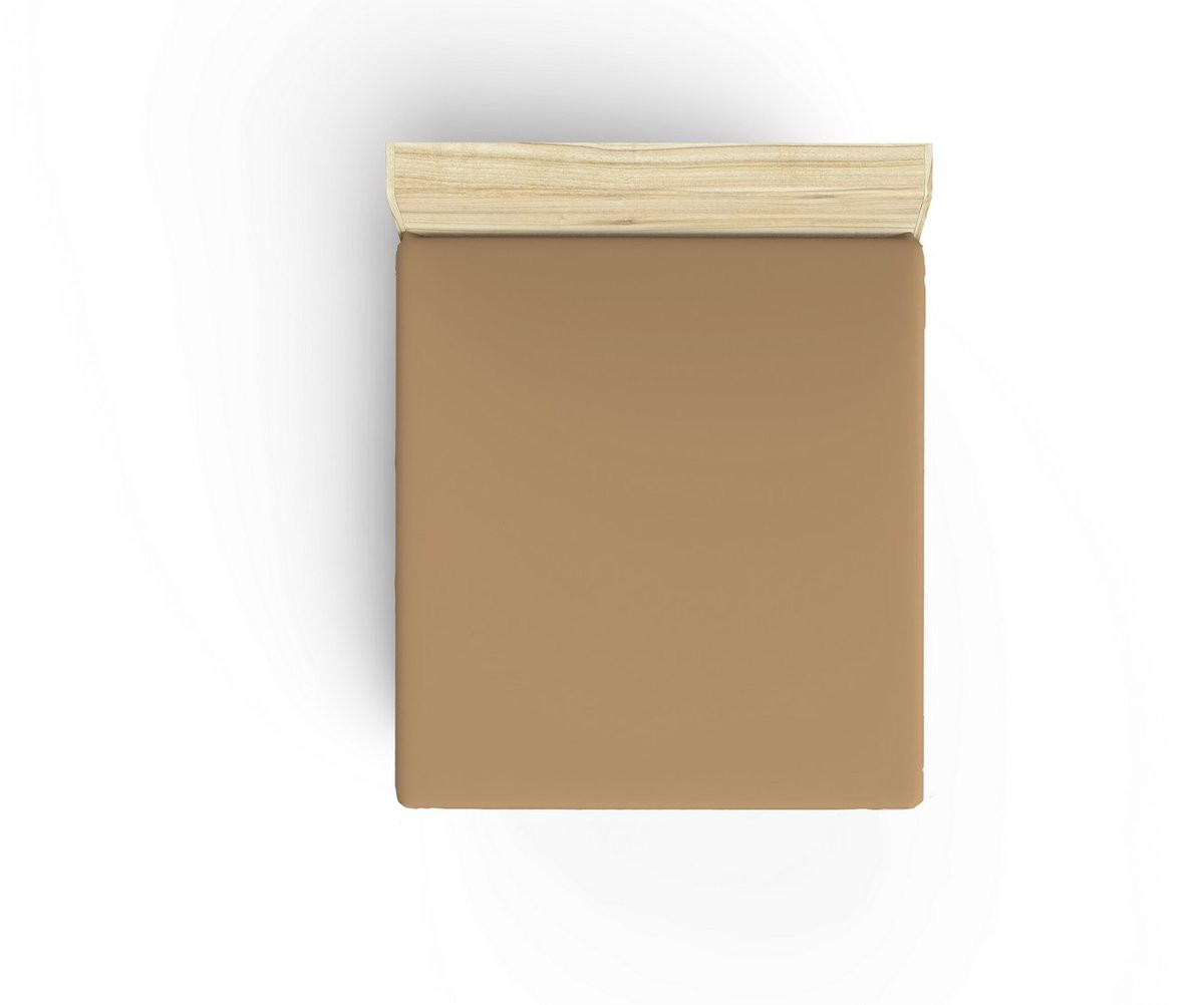 Asir Ranforce Hoeslaken Kingsize - Lichtbruin - 100% katoen - 160 x 200+30 cm