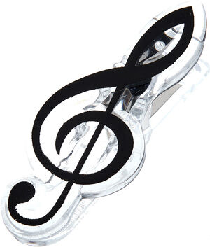 agifty Music Clip Violin Clef Black noir