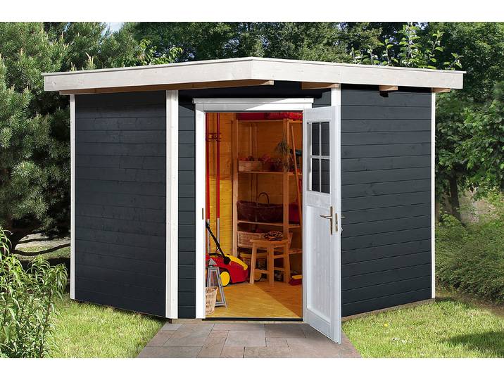Weka Gartenhaus 229 Gr.2 Anthrazit 235 × 239 cm