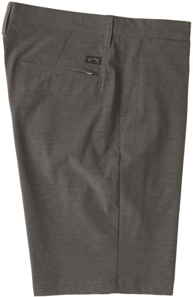 2-in-1-Shorts BILLABONG "Crossfire", Herren, Gr. 32M, Normalgrössen, grau (asphalt), Obermaterial:64% Polyester, 22% Baumwolle, 8% Elasthan, 6% Polyamid., Hosen 2-in-1-Shorts asphalt 32M, Normalgrössen