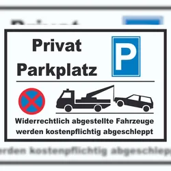 HB-Druck Privat Parkplatz Schild A3 (297x420mm)