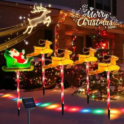 Multicon Wholesale Hub Deer Pulling Car Santa Claus Holiday Decoration, Outdoor Lawn Lights Grounding Atmosphere Ornament Deer Pulling Car Santa Claus Holiday Decoration, Outdoor Lawn Lights Grounding Atmosphere Ornament