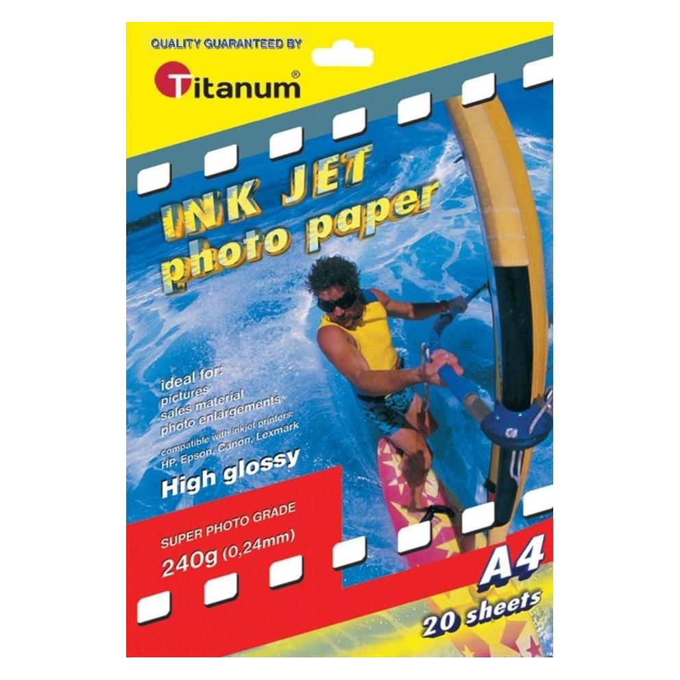 Titanum Titan-Fotopapier für Drucker im A4-Format (TITA1984) (240 g/m², A4, 20 Stk.) (35545537)