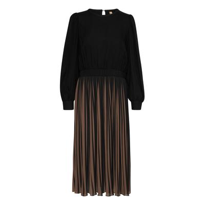 Jerseykleid CULTURE "Damen Jerseykleid CUcarly", Damen, Gr. S, N-Gr, braun (rain drum), Obermaterial: 100% Viskose CV., Kleider Jerseykleid