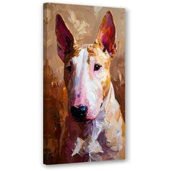 LEINWANDBILD Bulldog Hund Tier beige 50x100cm