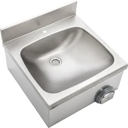 KBS Gastrotechnik Handwaschbecken eckige Form BxT 50x50cm, zeitgesteuert