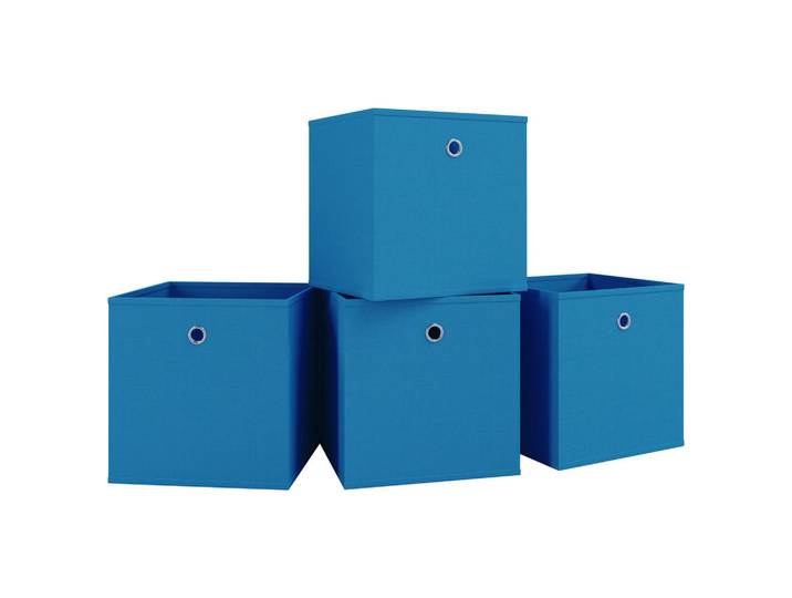 Mid.you Faltbox, Blau, Kunststoff, 27x28x27 cm, faltbar, Ordnen & Aufbewahren, Deko- & Aufbewahrungsboxen, Faltboxen