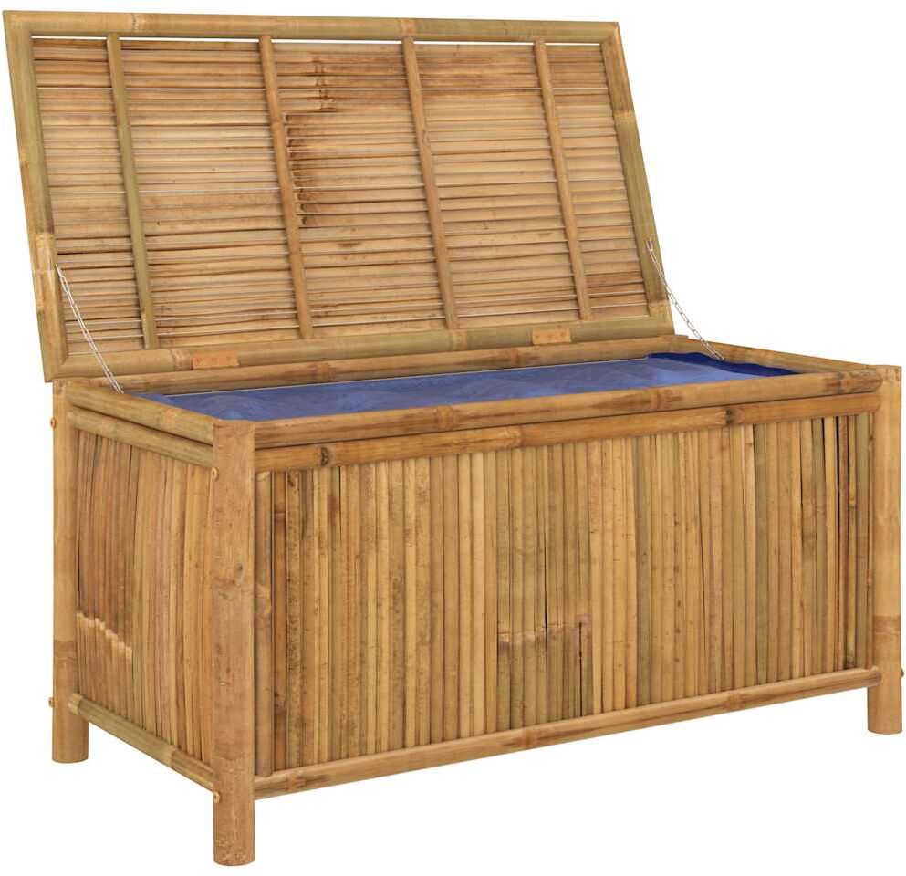 vidaXL Caja de almacenaje de jardín bambú 110x52x55 cm Marrón