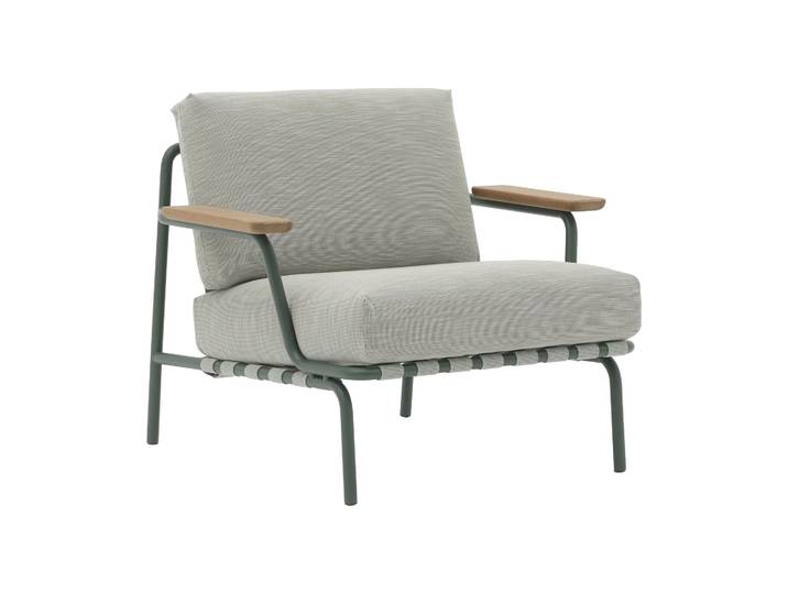 Muuto Fauteuil lounge Settle Lounge Chair Ribbed Weave 2 Dark green