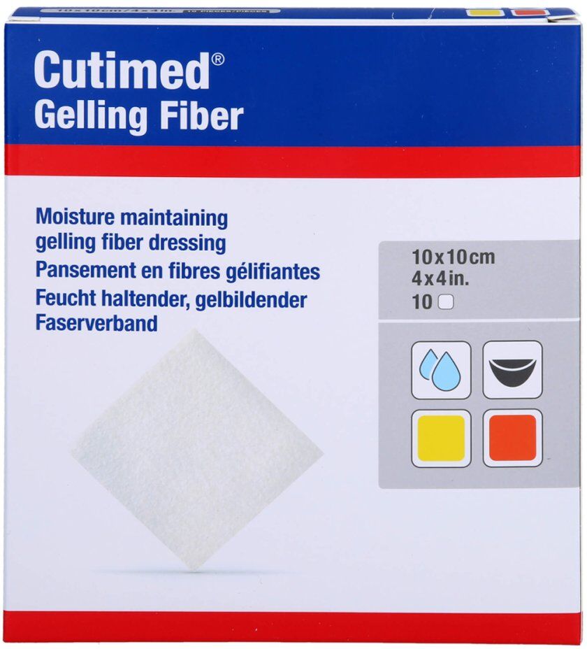 Cutimed Gelling Fiber Kom.10x10 Cm Hydrofaserverb.