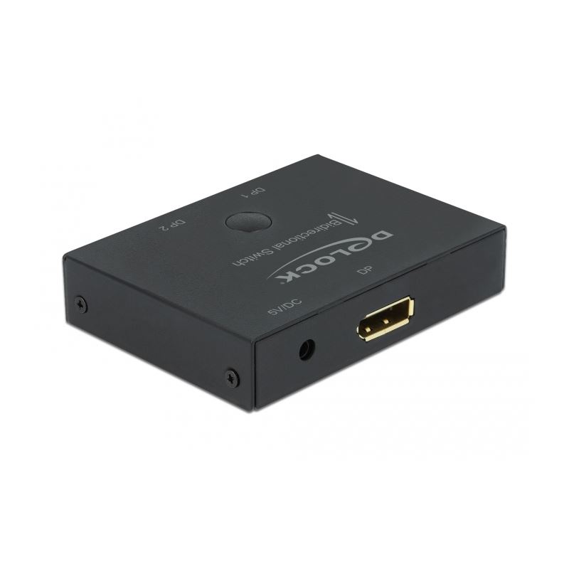 Delock DisplayPort 2 - 1 Umschalter bidirektional 8K 30 Hz