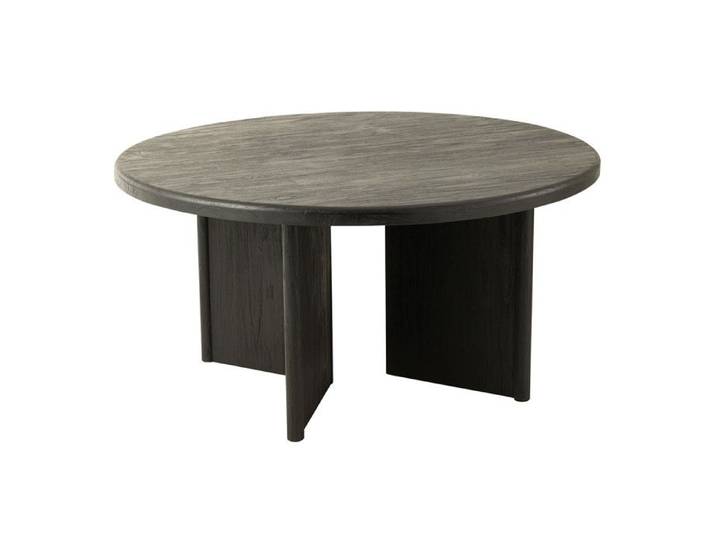 Table à Manger Ronde  Teck  150cm Noir