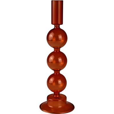 Kerzenleuchter AM DESIGN "Stabkerzenhalter aus Glas", orange, H:26cm Ø:8cm, Glas, Kerzenhalter, Höhe ca. 26 cm