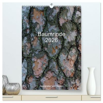 Baumrinde 2026 (hochwertiger Premium Wandkalender 2026 DIN A2 hoch), Kunstdruck in Hochglanz