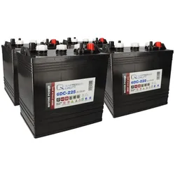 4x Q-Batteries 6DC-225 6V 225Ah Deep Cycle Traktionsbatterie