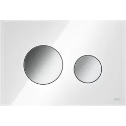TECEloop Betätigungsplatte 9240660 Glas weiß,Tasten chrom glänzend