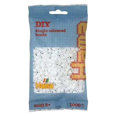 Hama® Bügelperlen Perlen, weiß, 1.000 Stück.
