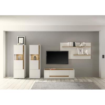 Wohnwand HOME AFFAIRE "City/Giron", weiß, B:340cm H:170cm T:45cm, Kastenmöbel-Sets, Wohnwand