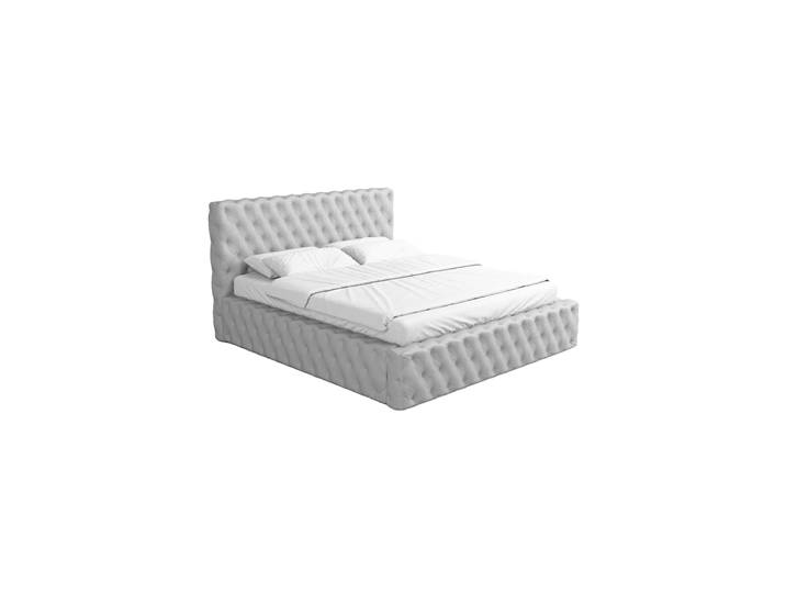 Design Polsterbett „Garbo“ mit Ablagefach, Kunstleder Hellgrau BLOOMINGLOFT Collection