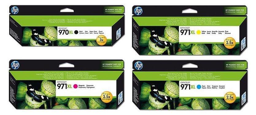 HP Original 970XL/971XL Druckerpatronen Multipack schwarz, cyan, magenta, gelb