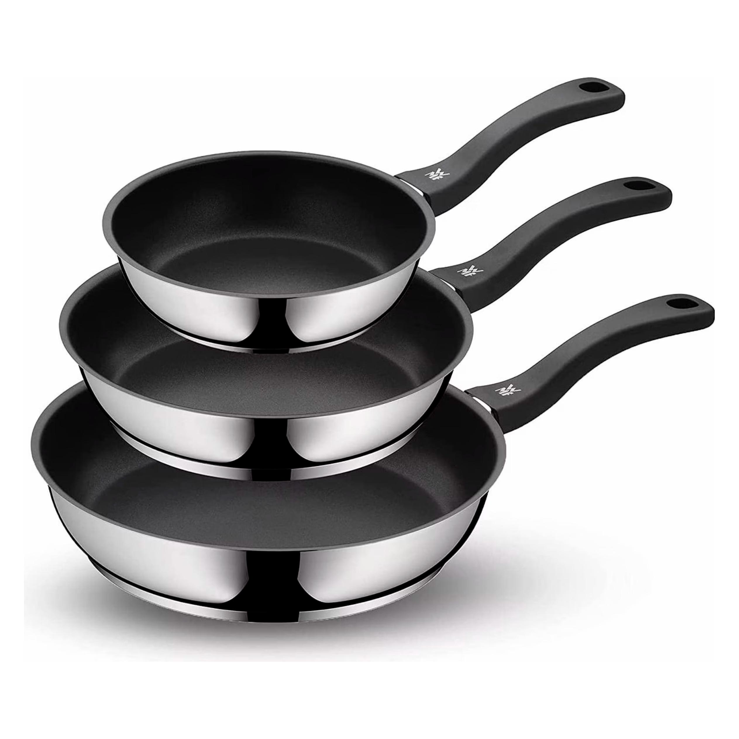 WMF Devil Bratpfannen-Set 3-teilig (20/24/28cm), Braten und Kochen, induktionsgeeignet (0733706299)