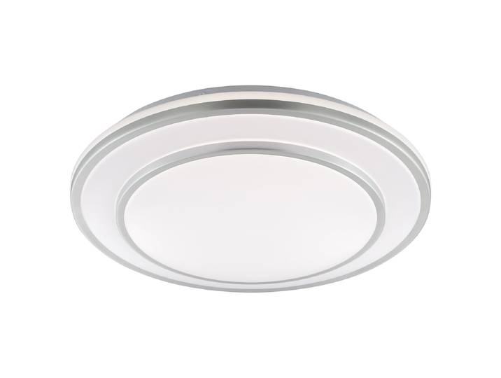LED-Deckenleuchte Ø 39cm Silber/Silber Eisen, galvanisiert Acrylglas LED LED-Platine