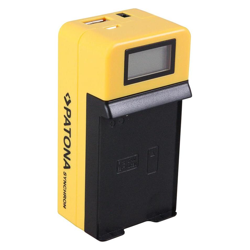 Patona Synchron USB Ladegerät f. Samsung EB484659VU mit LCD-Display (Kamera Akku Ladegerät) (34355263)