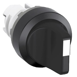 ABB M2SSV1-10B Wahlschalter, schwarz, vertikal, rastend in B und C Frontring Kunststoff schwarz, nicht beleuchtbar, kurzer Drehgriff 1SFA611220R1006