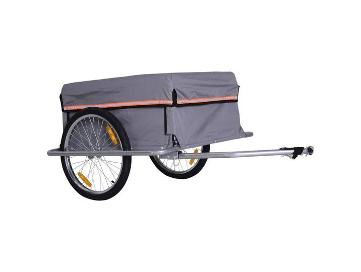 ComfortXL Fahrradanhänger De-09178 klappbar, wasserdicht, bis 40 kg Schwarz, Grau, Metall, 88x60x140 cm, Freizeit & Co, Sport & Fitness, Fahrradanhänger