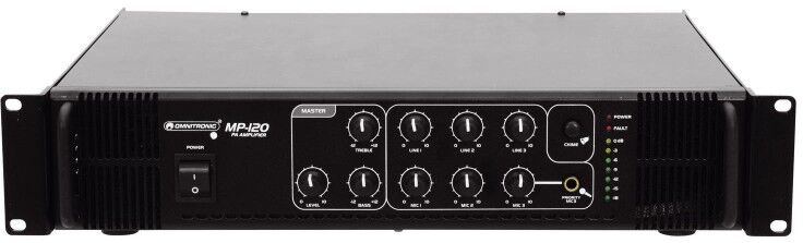 Omnitronic 80709620 amplificatore audio Resa/fase Nero
