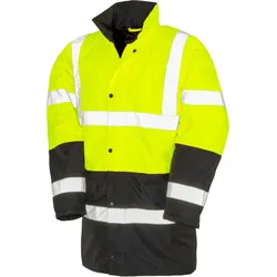 Result Safe-Guard Herren Sicherheits Parka Warnschutz-Parka R452X fluorescent yellow/black M