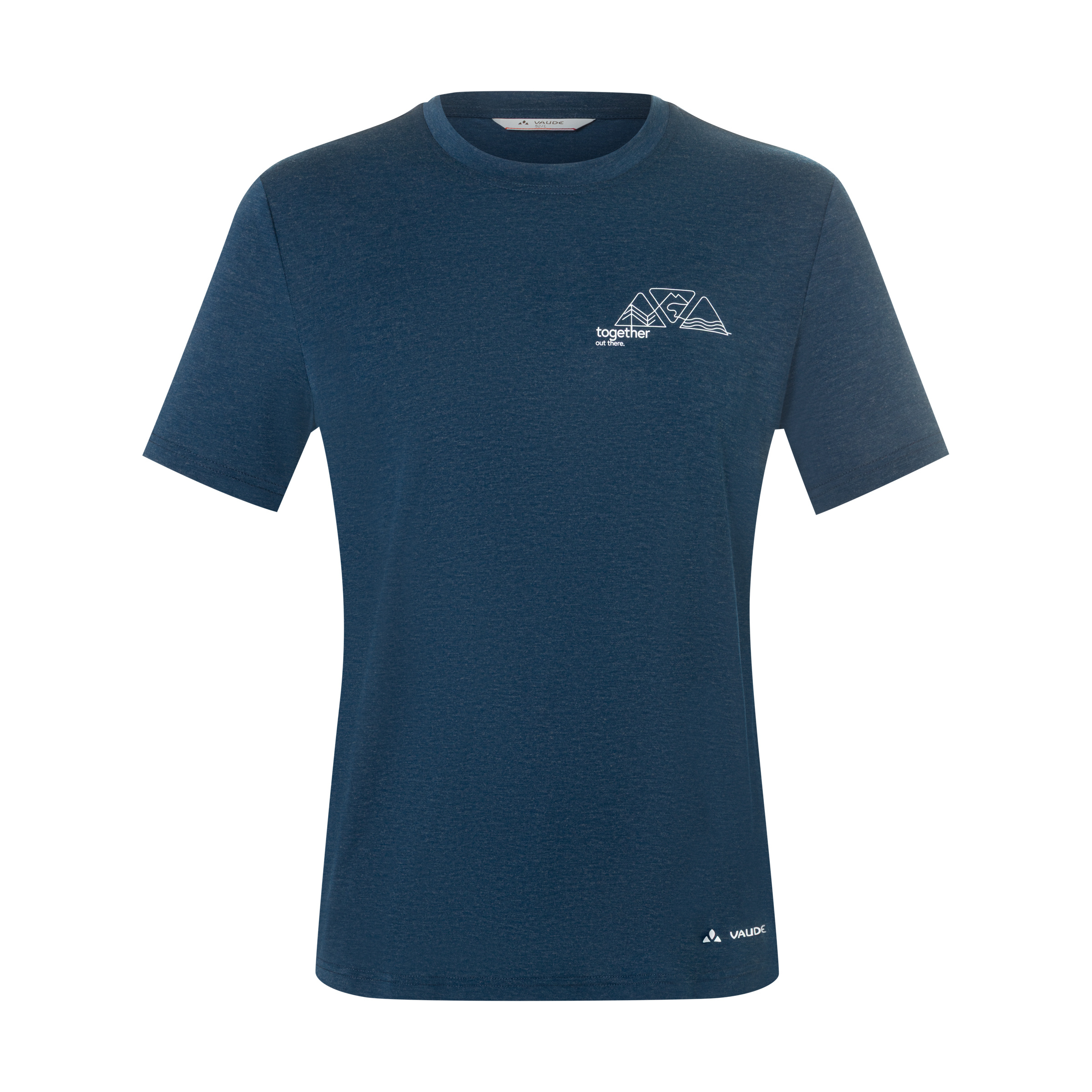 Vaude Sarema Print Herren T-Shirts blau Größe XXL Trekking Geruchsneutralisierend Merinowolle