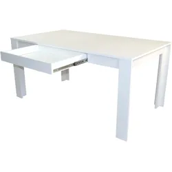 möbel direkt online Esstisch 160x90 cm mit Schublade weiß