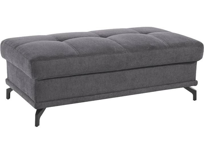 Polsterhocker OTTO HOME Costello, B: 133 cm , grau, B:133cm H:47cm T:72cm, 100% Polyester;Samtoptik (100% Polyester), Hocker, Polsterhocker, individuell zu kombinieren, Federkern