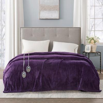 Beautyrest Heated Plush Ultra-Soft Secure Machine Washable Blanket with 20 Heat Settings