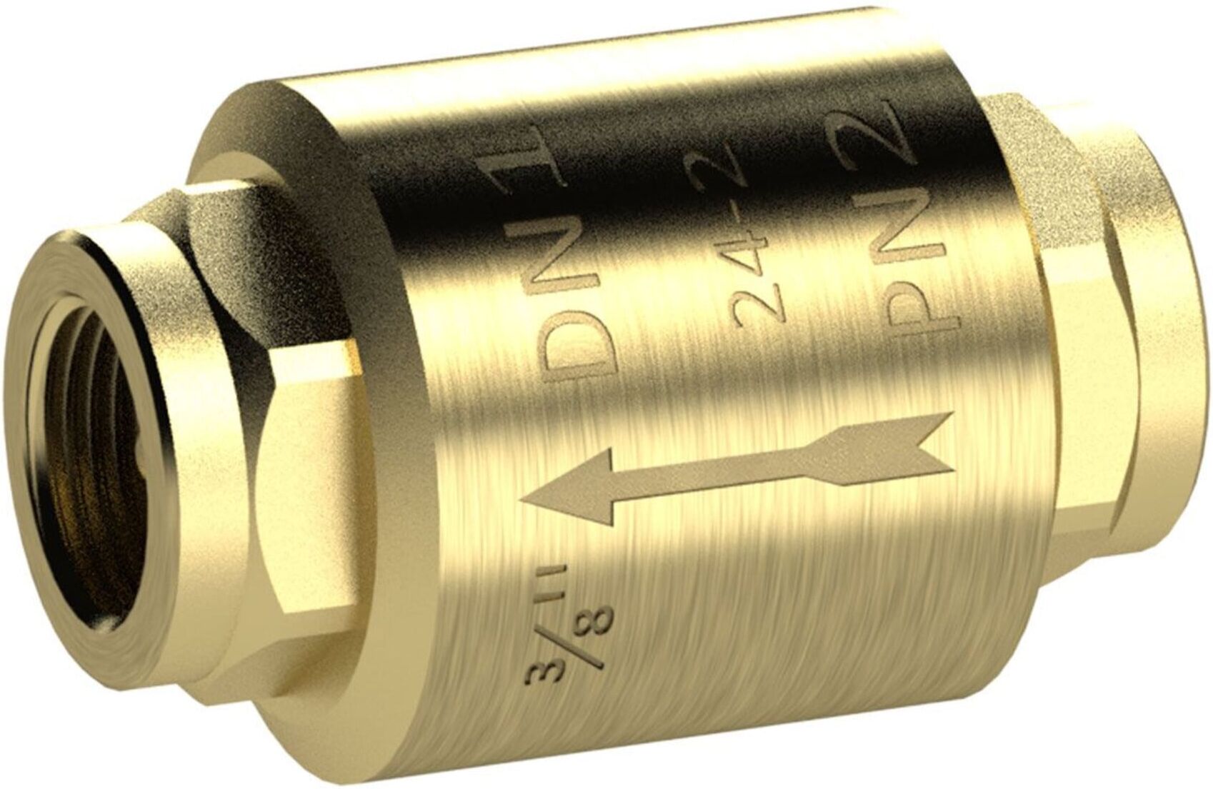 Riegler Rückschlagventil, voller Durchgang, Messing, G 1, 0,01 - 0,03 bar (9227.34)