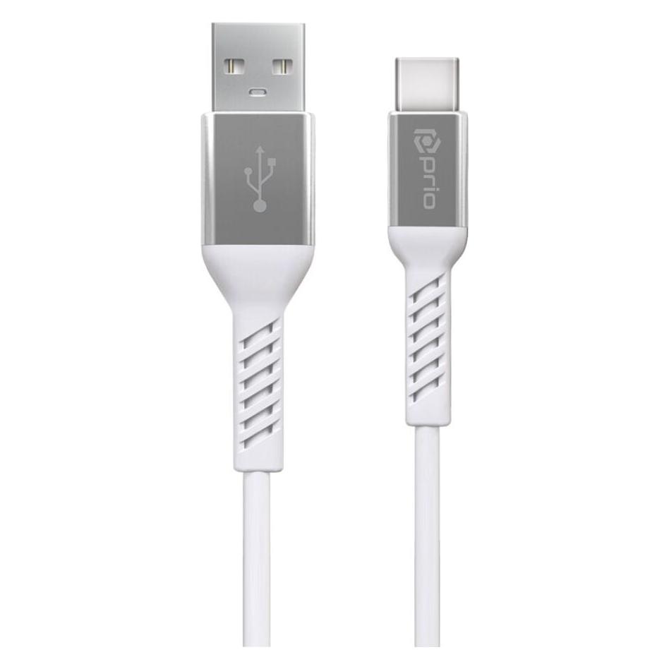 prio High-Speed Charge & Sync USB C auf USB A 3A 1,2 m weiss (1.20 m, USB 2.0) (PCA-1402)