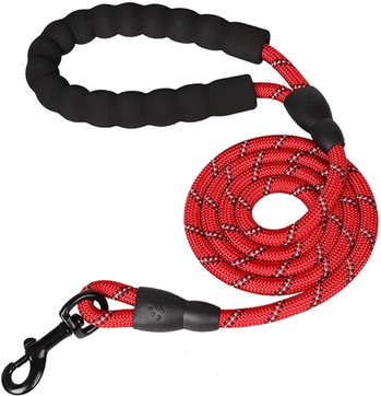 Inspire Essentials Ultimate Comfort Reflective Dog Leash For Strong Dogs 2meters red