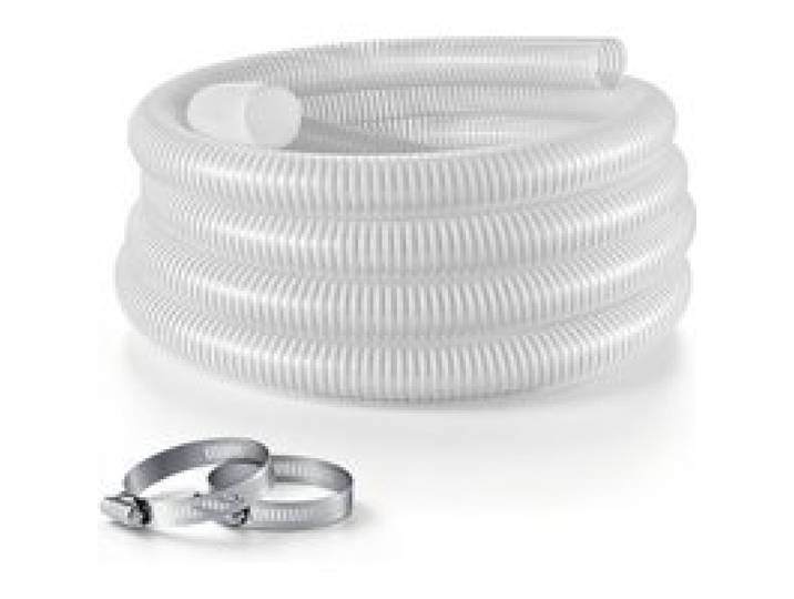 VEVOR Saugschlauch 2 Zoll x 7,6 m PVC Wasseransaugschlauch für Poolpumpen, Bewässerung und Wasserentnahme, 11,76 psi, ohne Vorinstallierte Anschlüsse, Wetterfest & Berstfest, inkl. Klemmen, Weiß