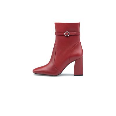 Stiefelette LLOYD "AMARA 420", Damen, Gr. 6, rot, Leder, unifarben, Schuhe Stiefelette, mit klassischem Design