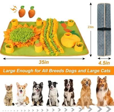 Uplifted Finds Large Snuffle Mat For Dogs Interactive Feeding And Stress Relief Training Mat 59 X 78 Cm
