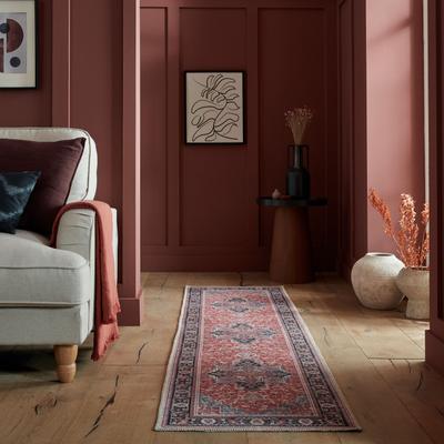 Teppich FLAIR RUGS "Windsor", rot, B:60cm H:4mm L:230cm, Kunstfaser, Teppiche, Teppich, Waschbarer Teppich