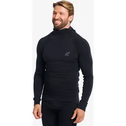 Route Merino Warm Base Layer Balaclava Top Herren Black, Größe:L - Herren > Funktionsunterwäsche - Schwarz