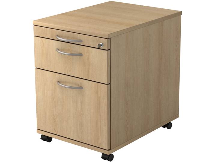 Rollcontainer Office eiche Holzwerkstoff B 42.8 H 59 cm - Rollcontainer